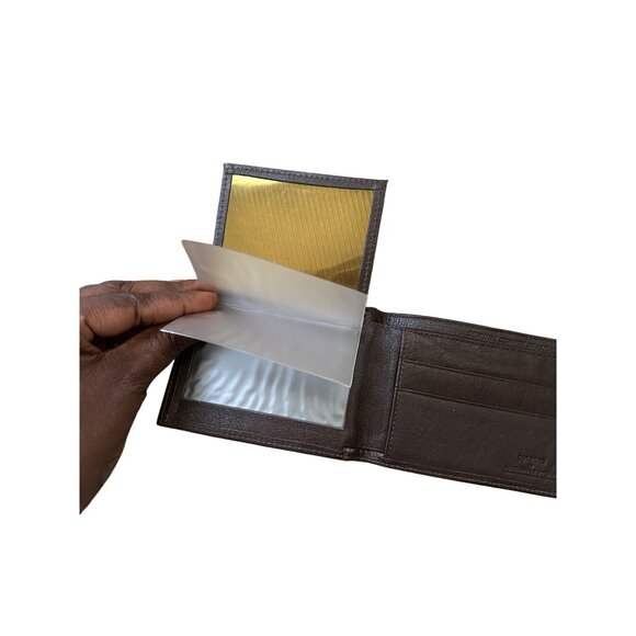 Vtg Colours by Alexander Julian Trifold Wallet ID Card Holder Cowhide Leather